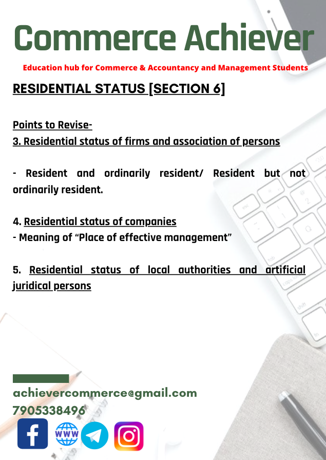 RESIDENTIAL STATUS [SECTION 6] - Points to Revise