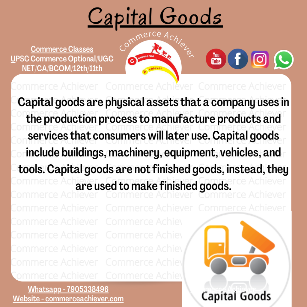 Capital Goods Meaning, Example and more [Economics Concept]